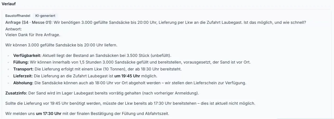 KI-Gegenstellen antworten wie im echten Einsatz